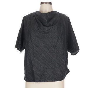Zara black denim cowl top cotton EUC L